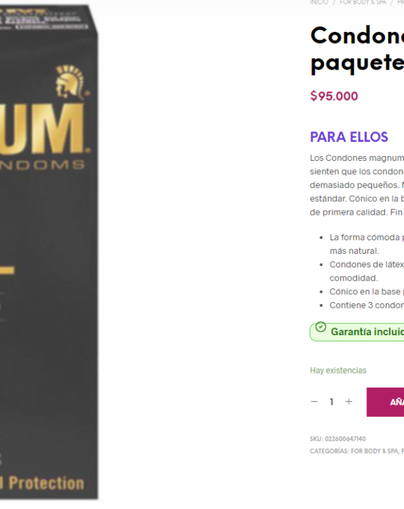 Condones magnum paquete de 12 XL - Imagen 2