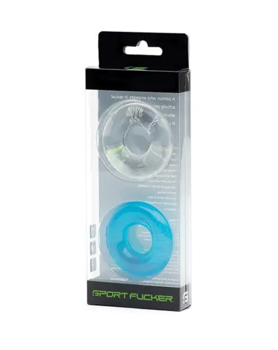 Anillos Sport Fucker Para el Pene Azul y Transparente