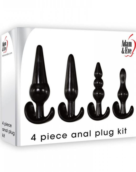 Kit 4 Plugs Adam & Eve Color Negro