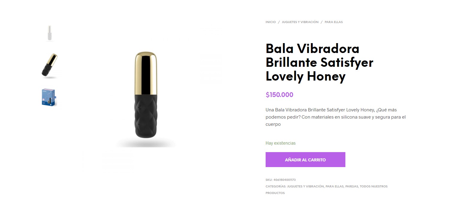 Bala Vibradora Brillante Satisfyer Lovely Honey Divino Placer