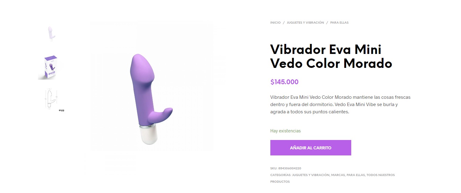 Vibrador Eva Mini Vedo Color Morado - Divino Placer