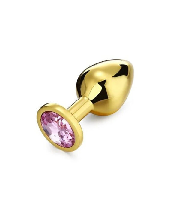 Plug Anal M Dorado Con Joya Purpura DP