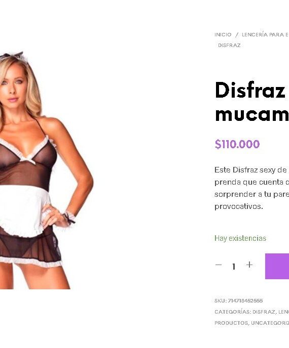 Disfraz sexy de mucama Leg Avenue - Imagen 3