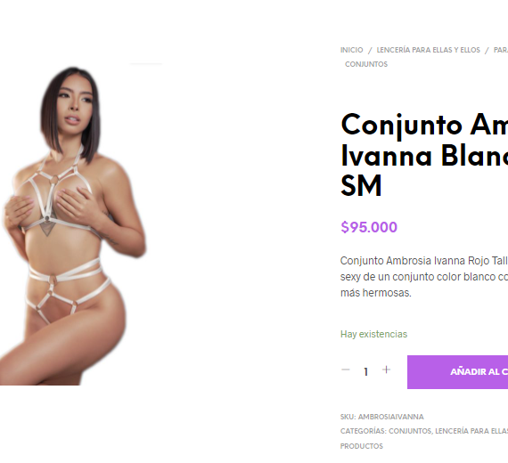 Conjunto Ambrosia Ivanna Blanco Talla SM - Imagen 3