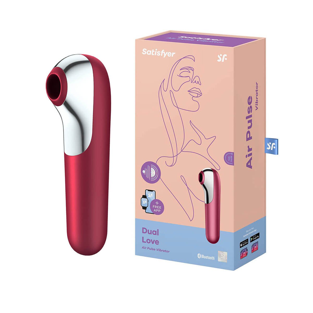 Succionador y Vibrador Rosa Satisfyer Dual Love - Imagen 4