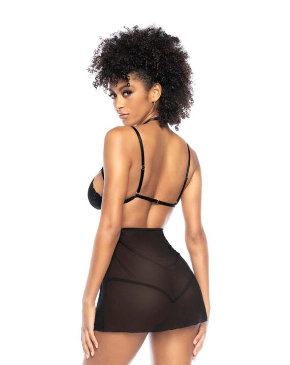 Mapale 7499 Babydoll y Body Color Negro S/M - Imagen 2