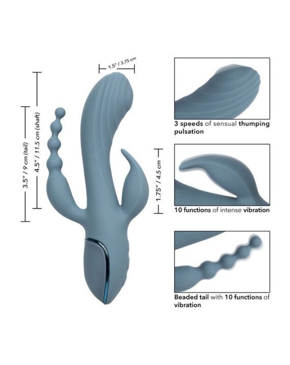 Vibrador Gris CalExotics III Triple Orgasm - Imagen 4