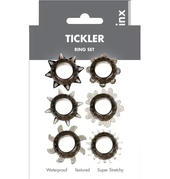 Anillos Texturizados Retardantes De Silicona Tickler x6