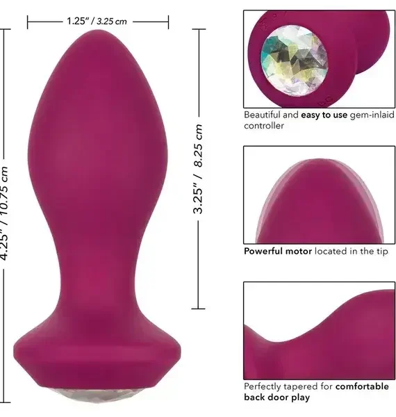Vibrador Anal Sonda de Cristal Morado - Imagen 2