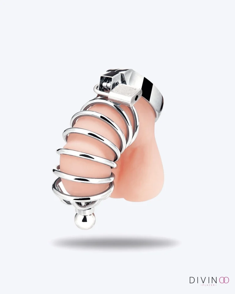 Jaula de Castidad Acero Inoxidable con Sonda Uretral | Candado y Llaves