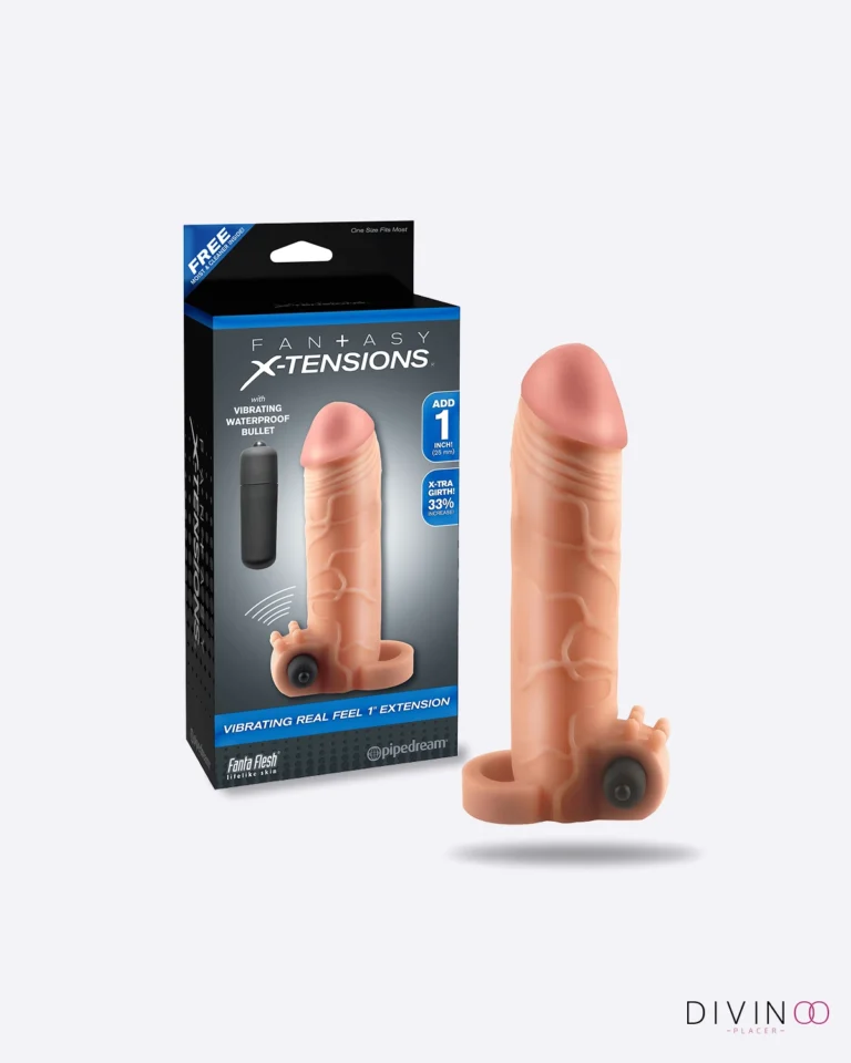 Extensión Fantasy con Vibración | Funda para Pene TPE con Bullet Incluido
