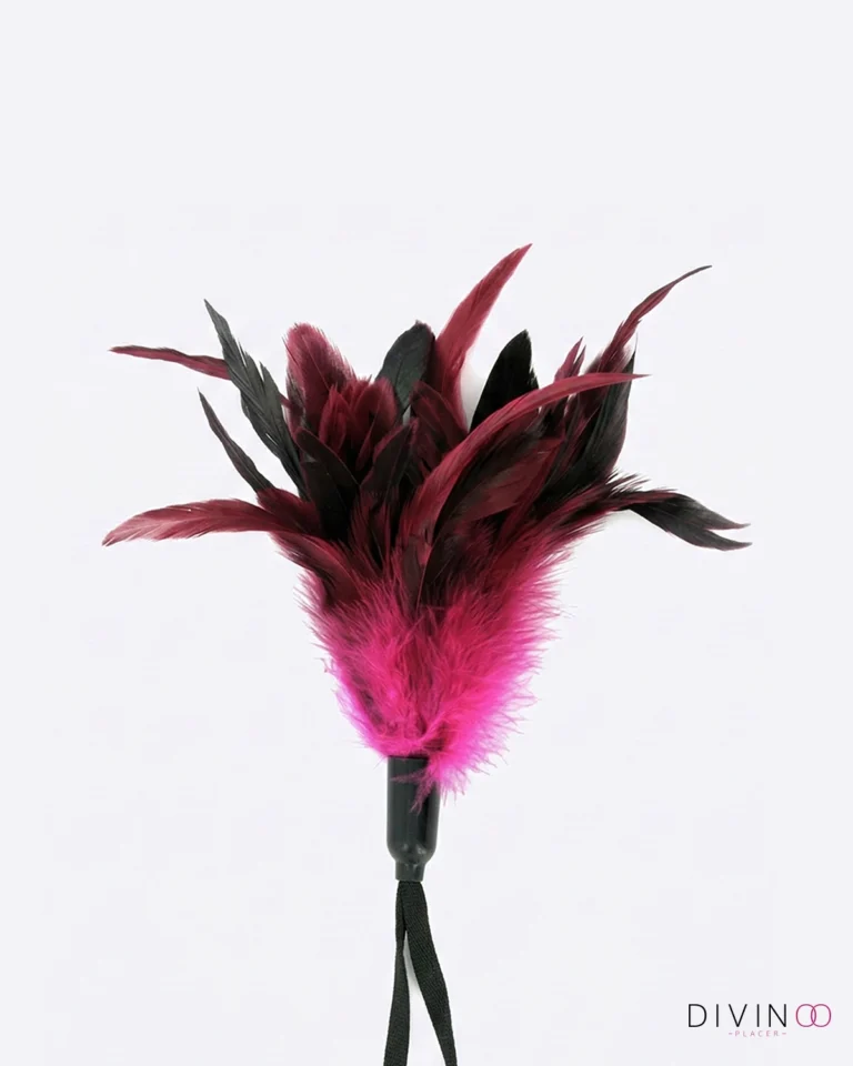 Pluma Sensual Sportsheets Pleasure Feather Negro/Rosa | Juego Sensorial en Pareja