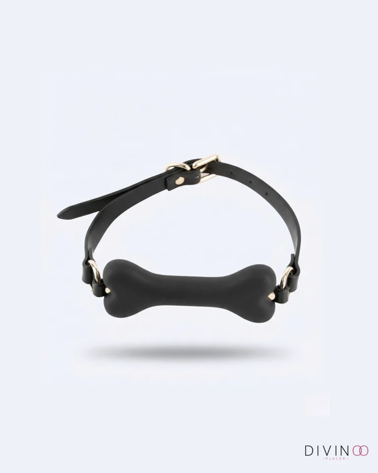 Mordaza Hueso Canino Negra | Ajustable, Nickel-Free y Estilo Premium