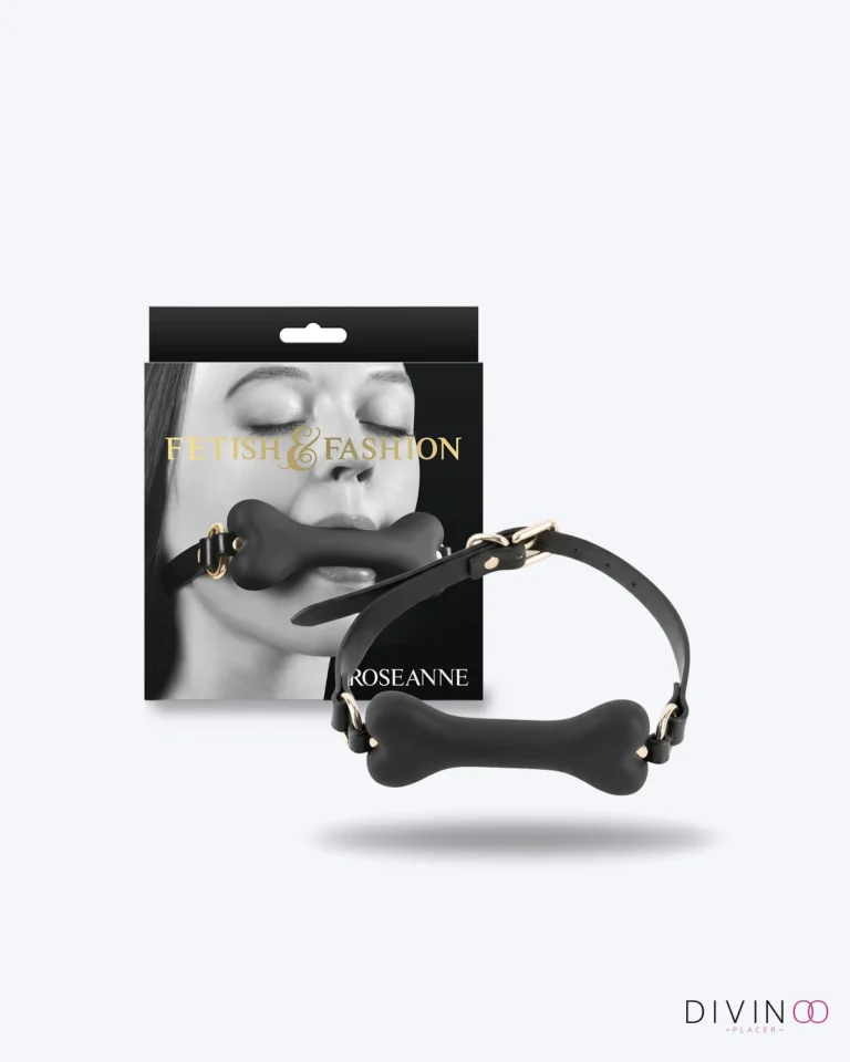 Mordaza Hueso Canino Negra | Ajustable, Nickel-Free y Estilo Premium