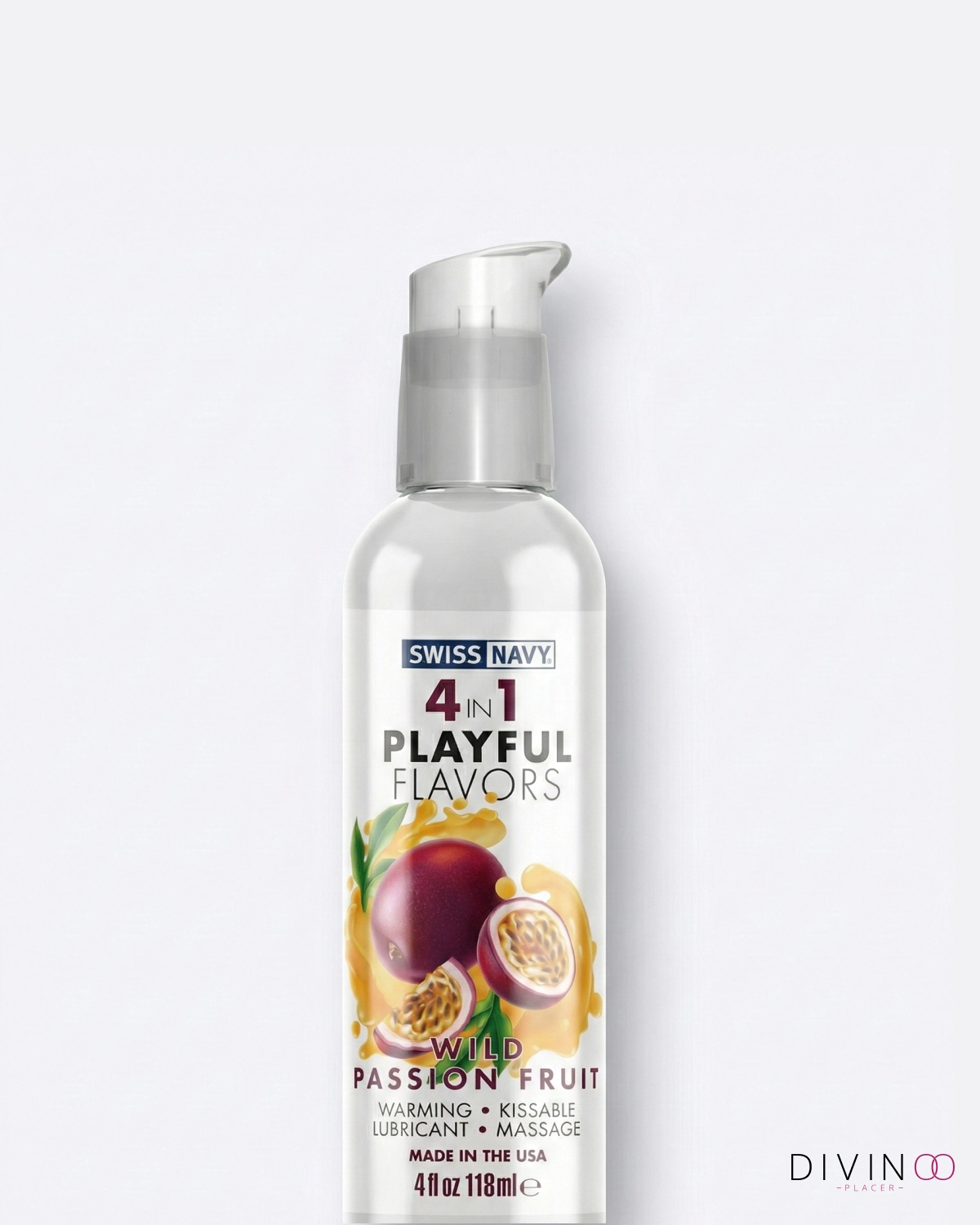 Lubricante Swiss Navy 4 en 1 Maracuyá 118 ml | Base de Agua con Sabor Lubricante Swiss Navy 4 en 1 Maracuyá 118 ml | Base de Agua con Sabor