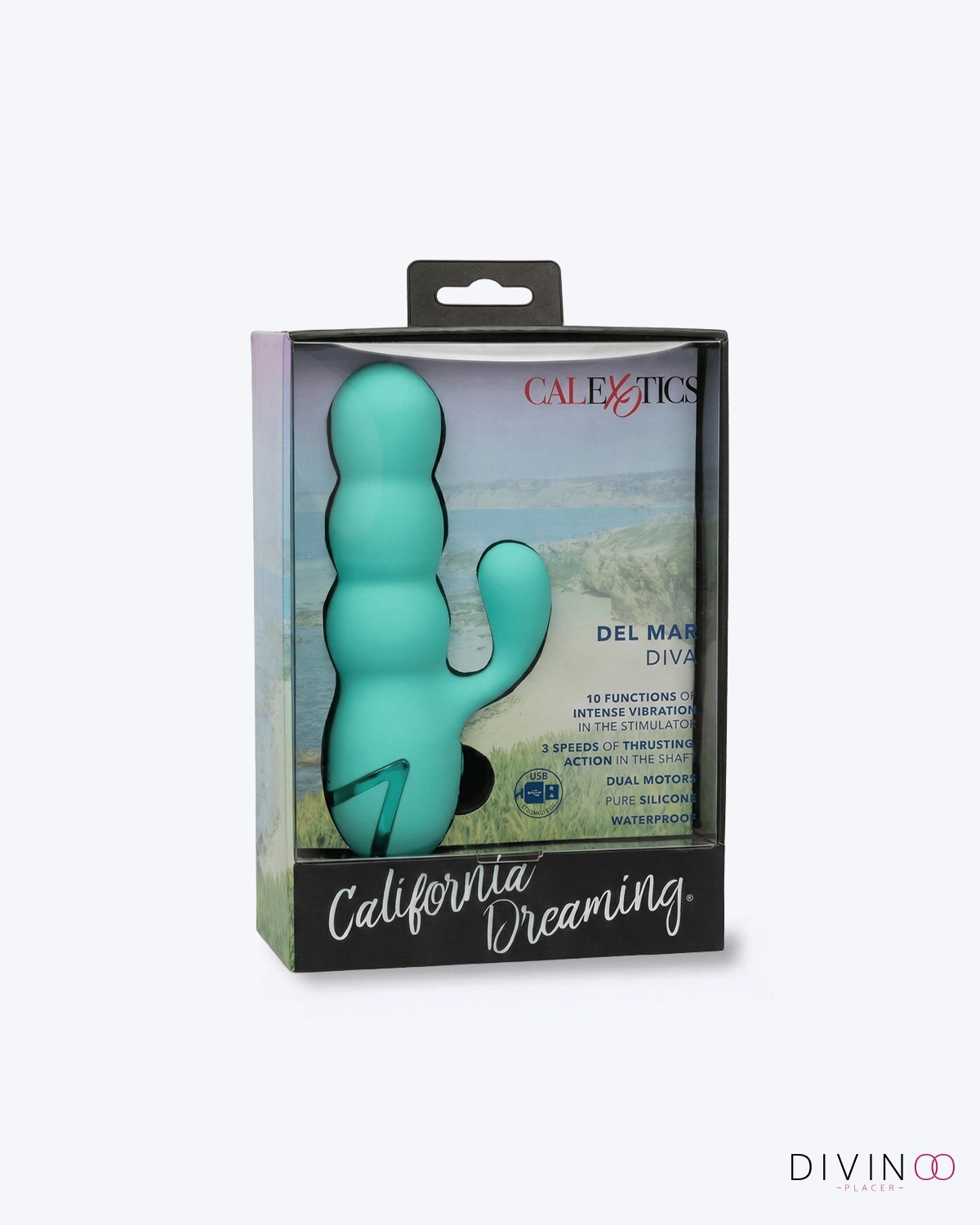 CalExotics Del Mar Diva | Vibrador con Empuje + 10 Modos, IPX7 y USB CalExotics Del Mar Diva | Vibrador con Empuje + 10 Modos, IPX7 y USB