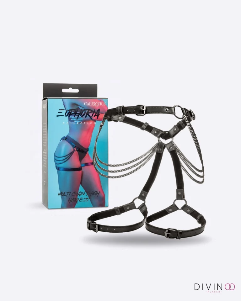 Arnés con Cadenas Negro CalExotics | Talla Única Ajustable Cintura y Muslos