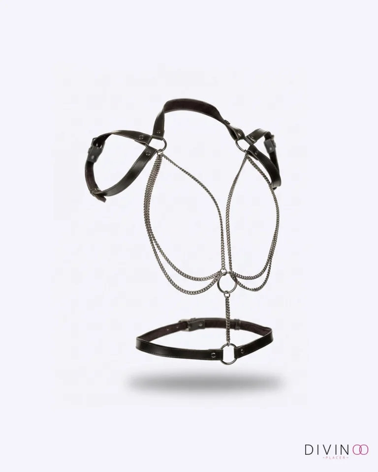 Arnés Collar Multicadena Plus Size CalExotics Negro | Ajustable y Decorativo