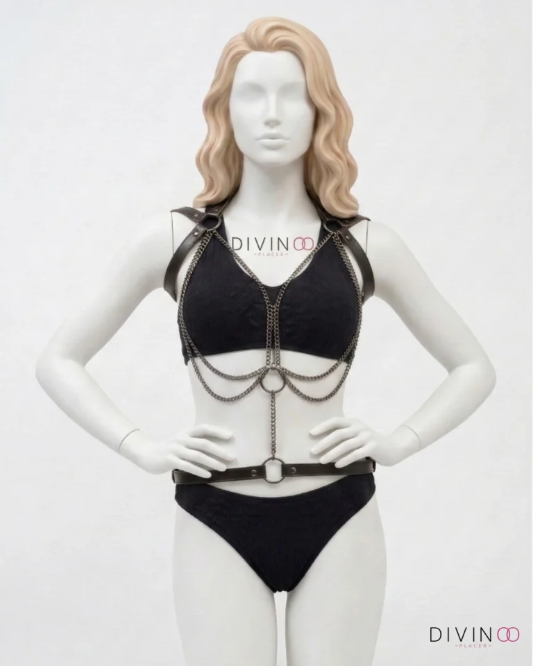 Arnés Collar Multicadena Plus Size CalExotics Negro | Ajustable y Decorativo
