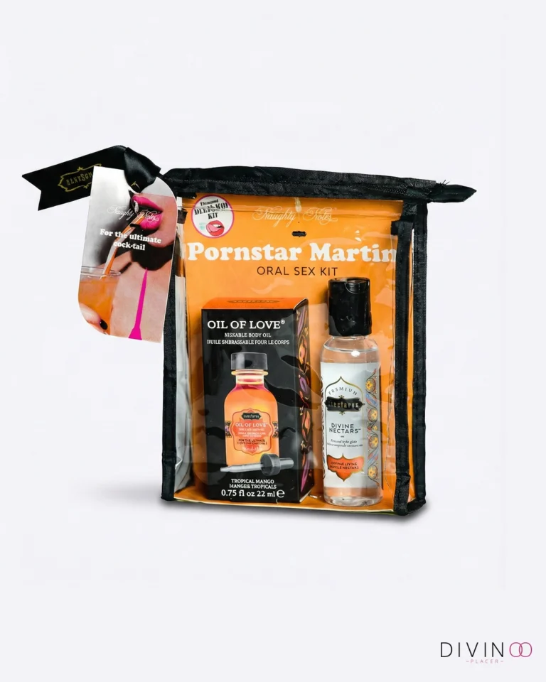 Kit KamaSutra Martini Mango | Aceite Cálido + Lubricante Saborizado