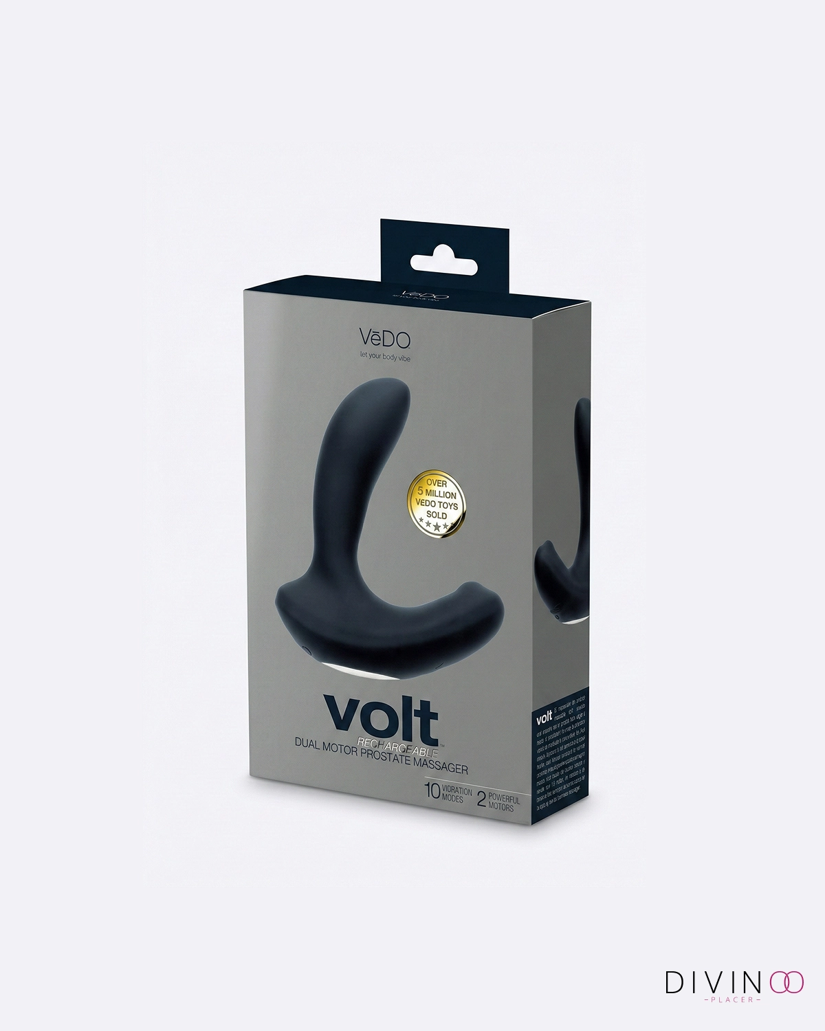 Vibrador Volt Prostático Vedo Negro | 10 Modos, Sumergible Vibrador Volt Prostático Vedo Negro | 10 Modos, Sumergible