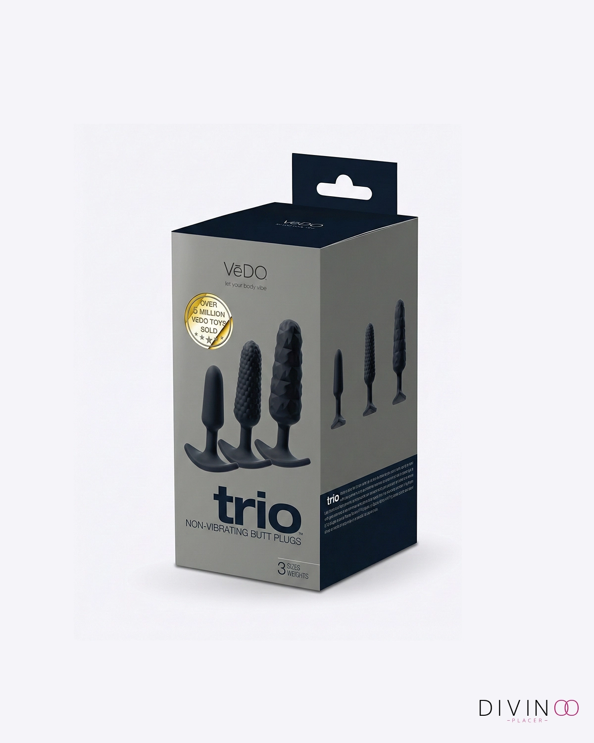 Trio Plug Anales Texturizados Negro | Set x3 en Silicona Suave Trio Plug Anales Texturizados Negro | Set x3 en Silicona Suave