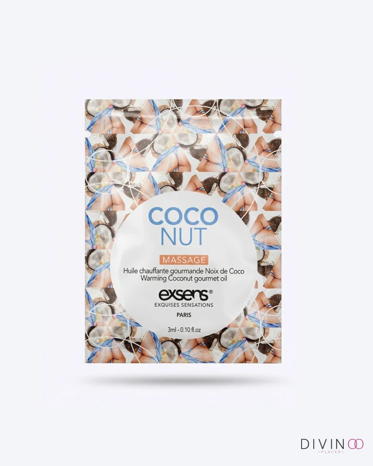 Aceite Caliente Sachet Coconut Exsens | Masaje Íntimo con Sensación Cálida