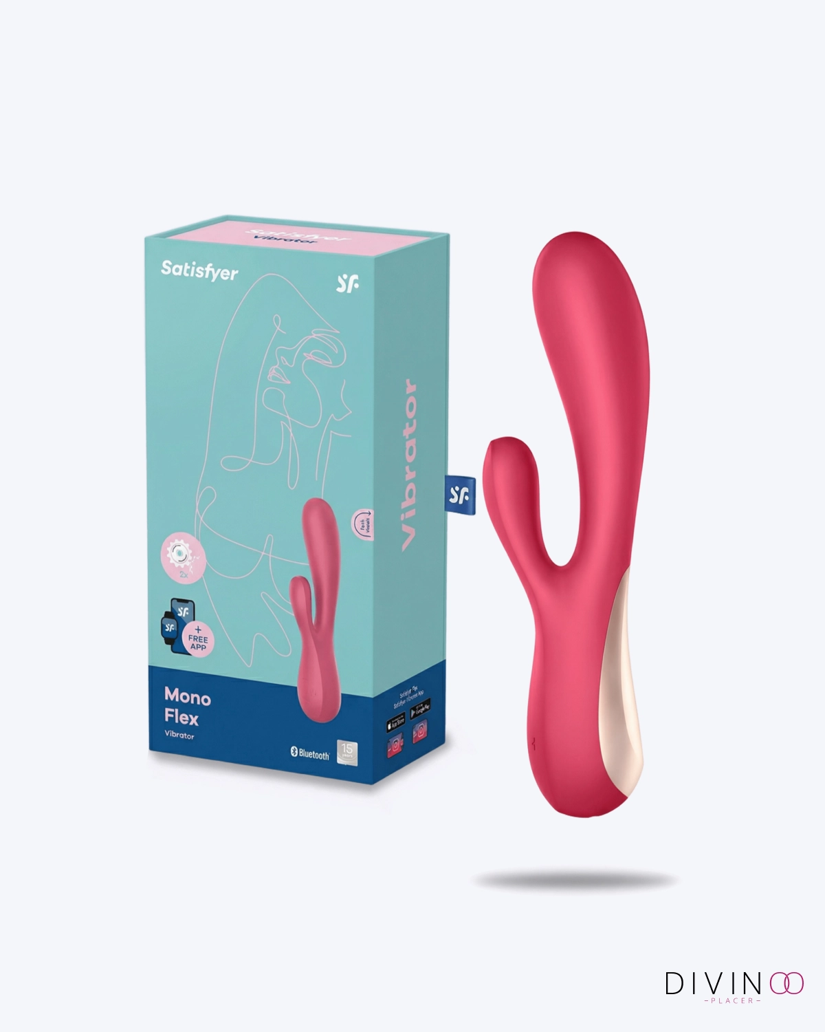 Vibrador Satisfyer Rojo Mono Flex | Doble Motor y Control por App Vibrador Satisfyer Rojo Mono Flex | Doble Motor y Control por App