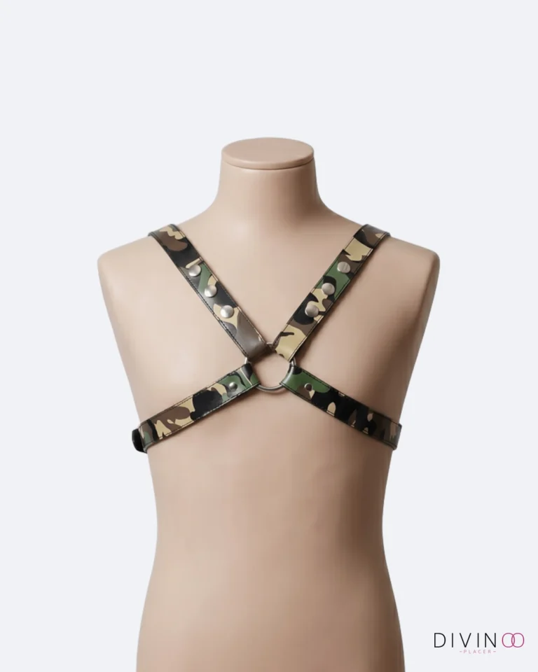 Arnés de piel ajustable mediante 3 botones | Accesorio Fetish y Ajustable