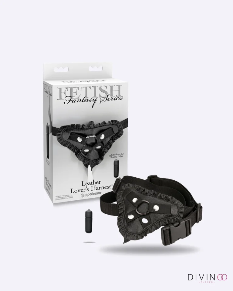 Arnés Lovers Fetish Fantasy de Cuero | Ajustable con Bala Vibradora