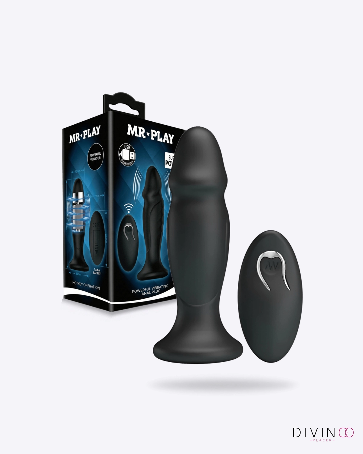 Vibrador Con Control Remoto Anal Mr Play Negro | Plug Recargable Vibrador Con Control Remoto Anal Mr Play Negro | Plug Recargable