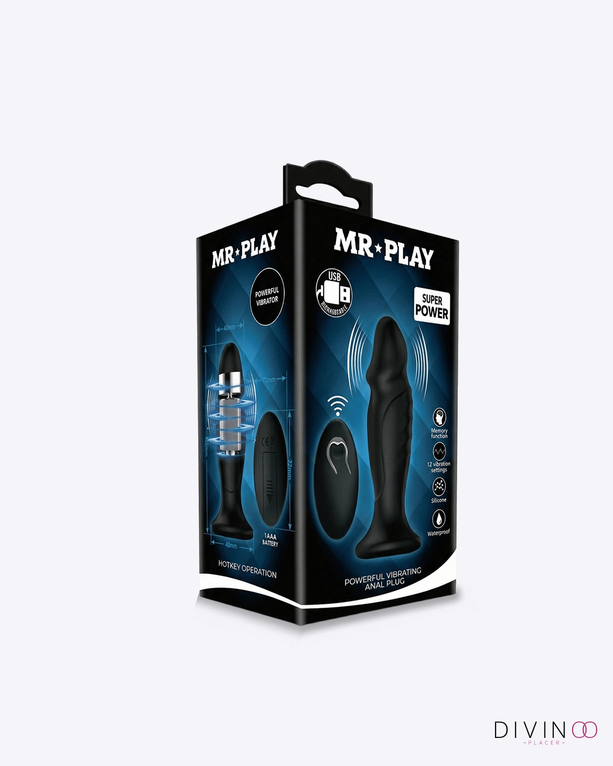 Vibrador Con Control Remoto Anal Mr Play Negro | Plug Recargable Vibrador Con Control Remoto Anal Mr Play Negro | Plug Recargable