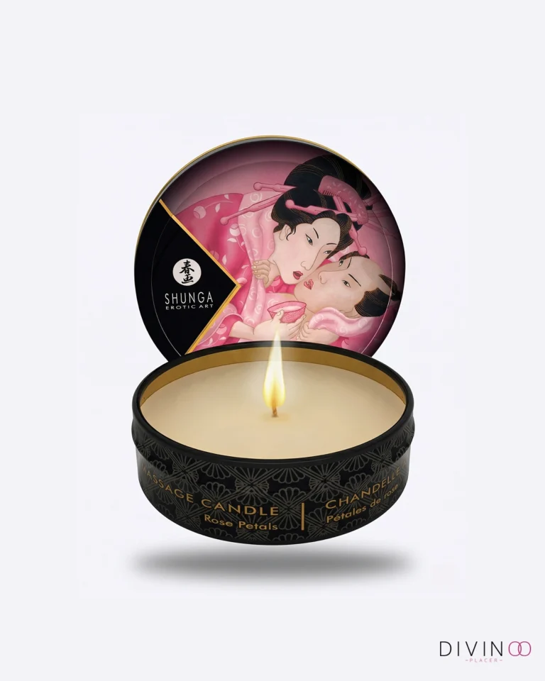 Vela Aphrodisia para Masajes Shunga Erotic Art | Aroma a Rosa