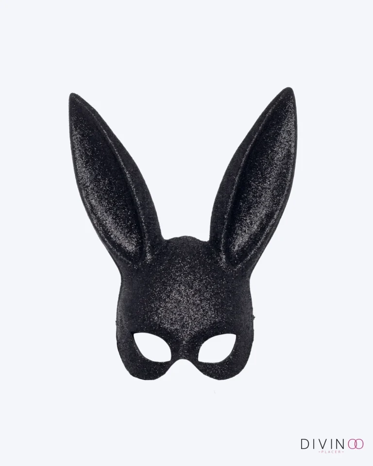 Mascara Conejo Brillante Color Negra Leg Avenue | Accesorio Sensual y Temático
