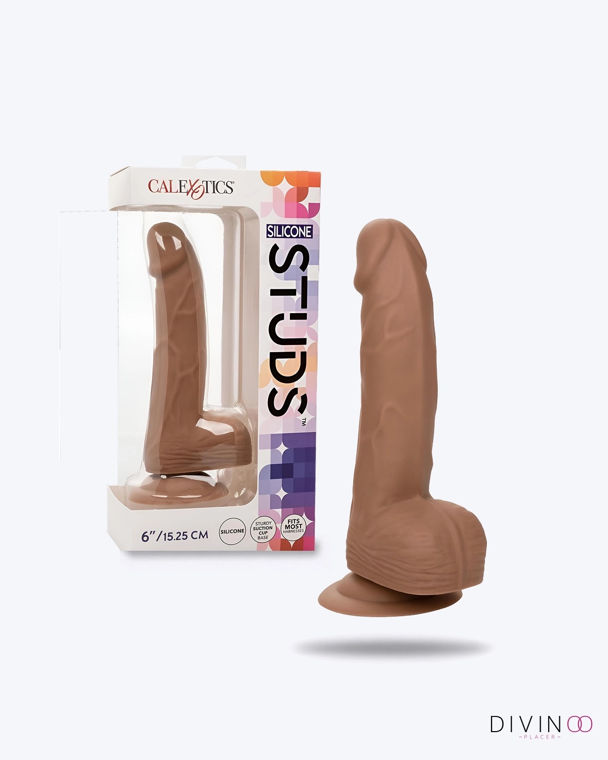 Consolador 6 Pulgadas Realista Silicone Studs Marrón | Flexible y con Ventosa Consolador 6 Pulgadas Realista Silicone Studs Marrón | Flexible y con Ventosa