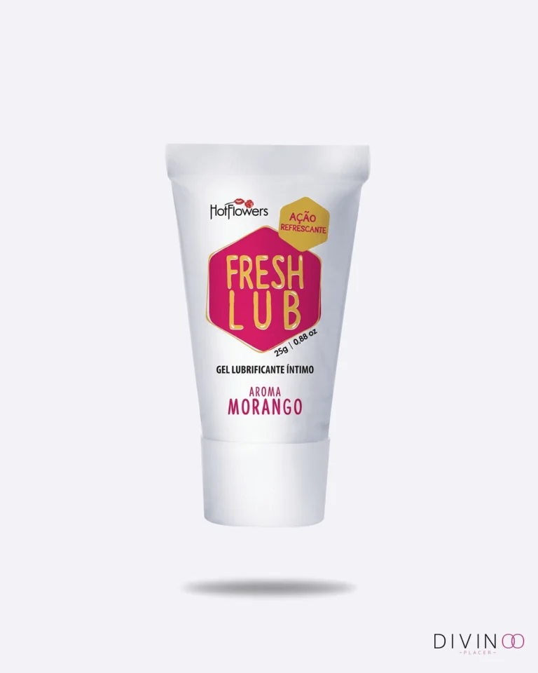 Lubricante Fresh Lub Morango Hot Flowers 25g | Gel Refrescante e Hidratante