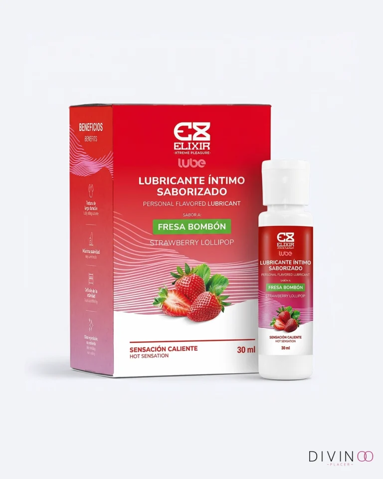 Lubricante De Fresa Con Calor Elixir | Base Agua, Sabor y Sensación Cálida