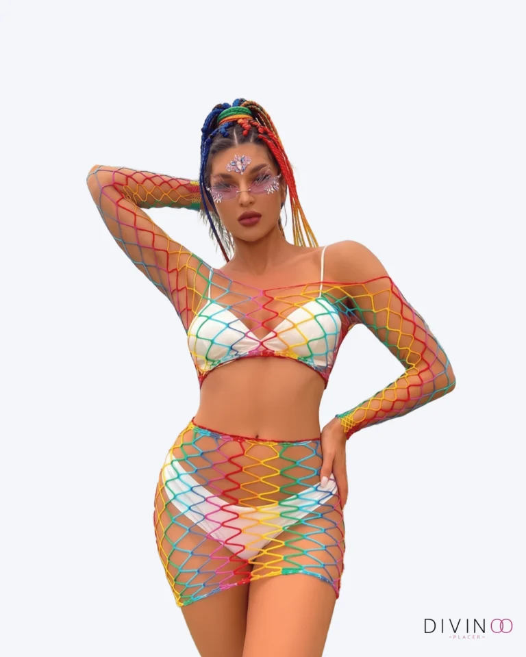 Conjunto Manga Larga Arcoiris DivinoPlacer | Lencería sensual y colorida