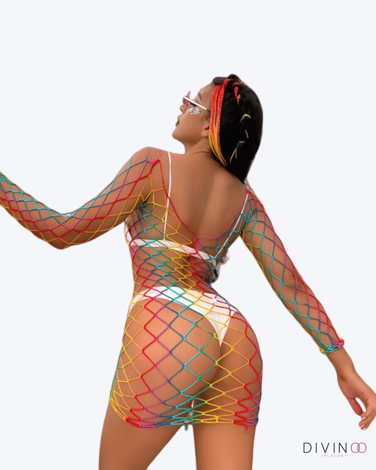 Vestido Manga Larga Arcoiris DivinoPlacer | Lencería sensual y colorida