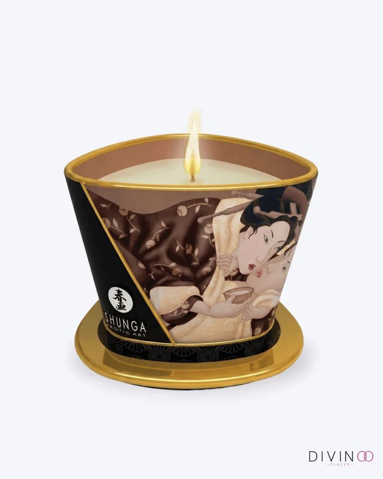 Vela para Masajes de Chocolate Shunga | Aceite Natural y Aroma Envolvente