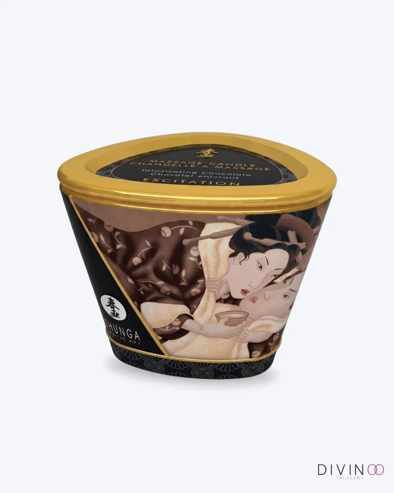 Vela para Masajes de Chocolate Shunga | Aceite Natural y Aroma Envolvente