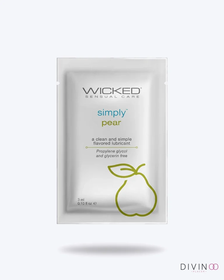 Lubricante Sachet Simply Pera Wicked Sensual Care | Base Agua y Sabor Delicioso