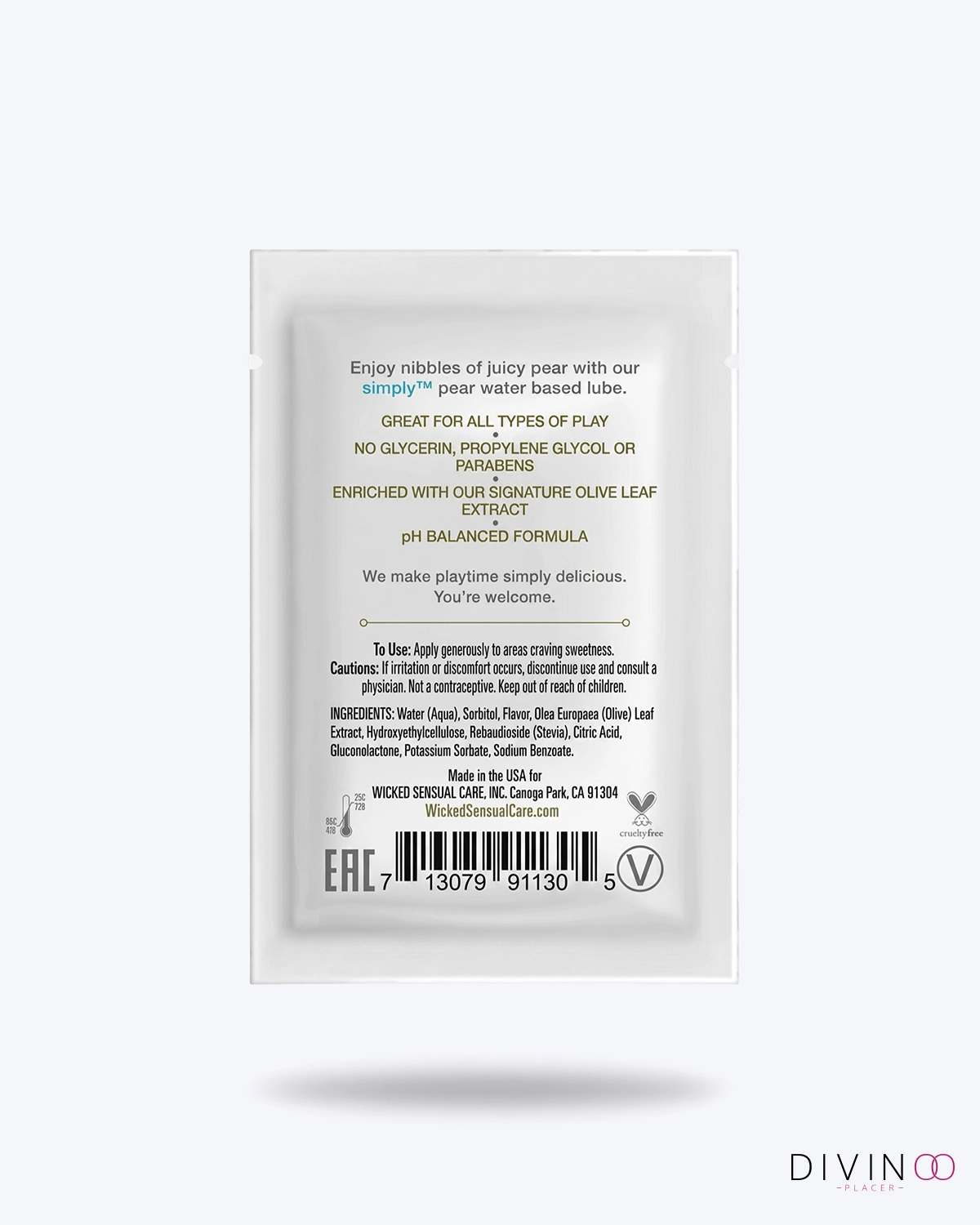 Lubricante Sachet Simply Pera Wicked Sensual Care | Base Agua y Sabor Delicioso Lubricante Sachet Simply Pera Wicked Sensual Care | Base Agua y Sabor Delicioso