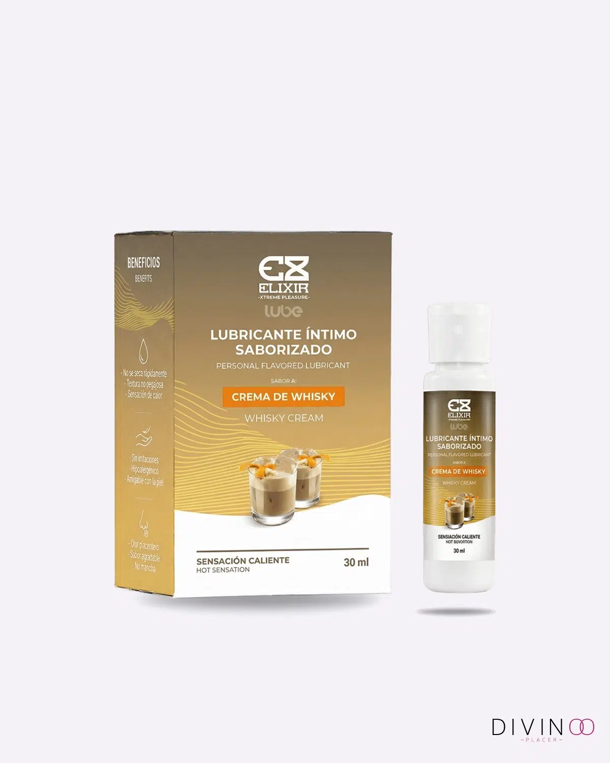 Lubricante De Whisky Con Calor Elixir | Base Agua, Sabor y Sensación Cálida Lubricante De Whisky Con Calor Elixir | Base Agua, Sabor y Sensación Cálida