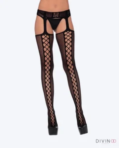 Medias Tipo Red con Liguero Integrado Leg Avenue | Sensuales y elegantes