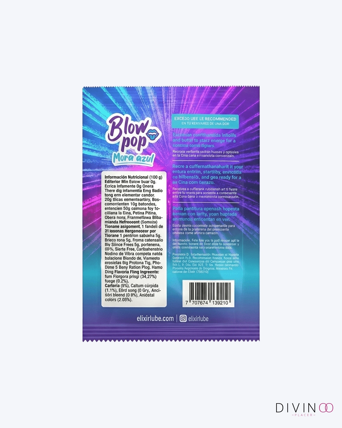 Dulces Explosivos Blow Pop Elixir Mora Azul Dulces Explosivos Blow Pop Elixir Mora Azul con efecto efervescente