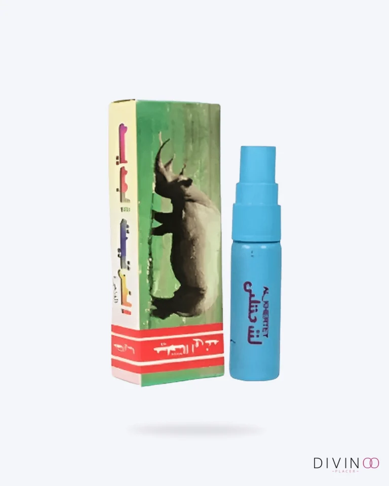 Retardante Rino Spray Azul spray masculino de uso tópico con aplicador en atomizador.