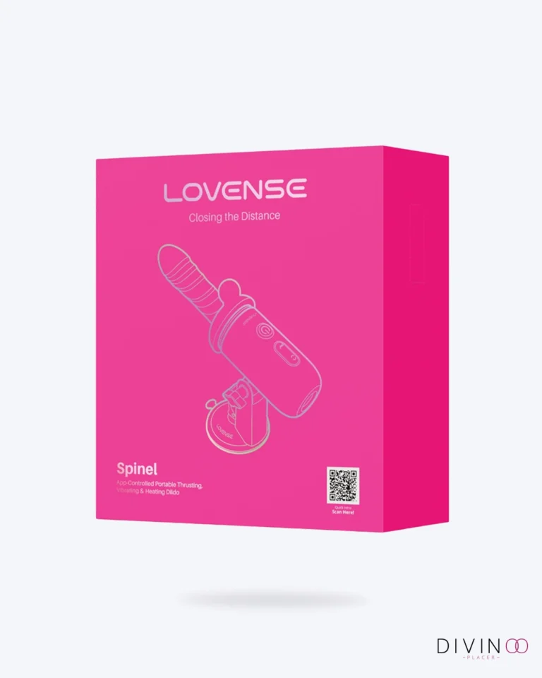 Consolador con Empuje Spinel de Lovense con calor, vibración, ventosa y control mediante aplicación.