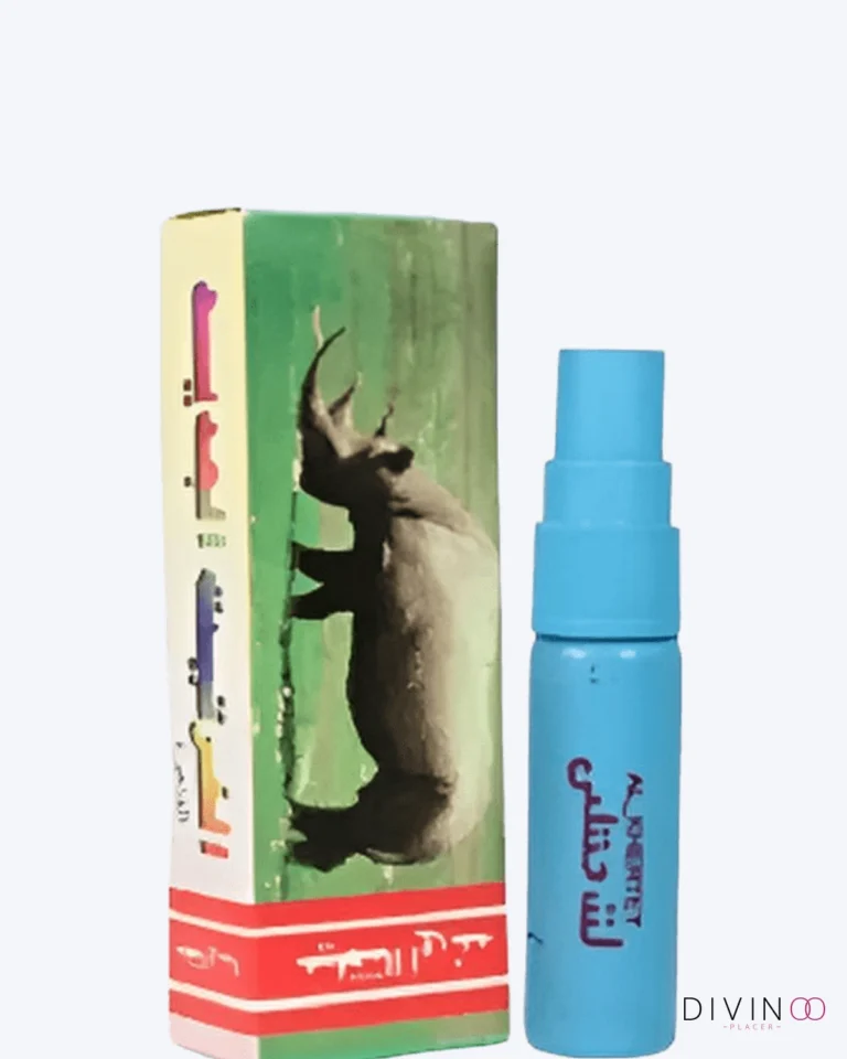 Retardante Rino Spray Azul spray masculino de uso tópico con aplicador en atomizador.