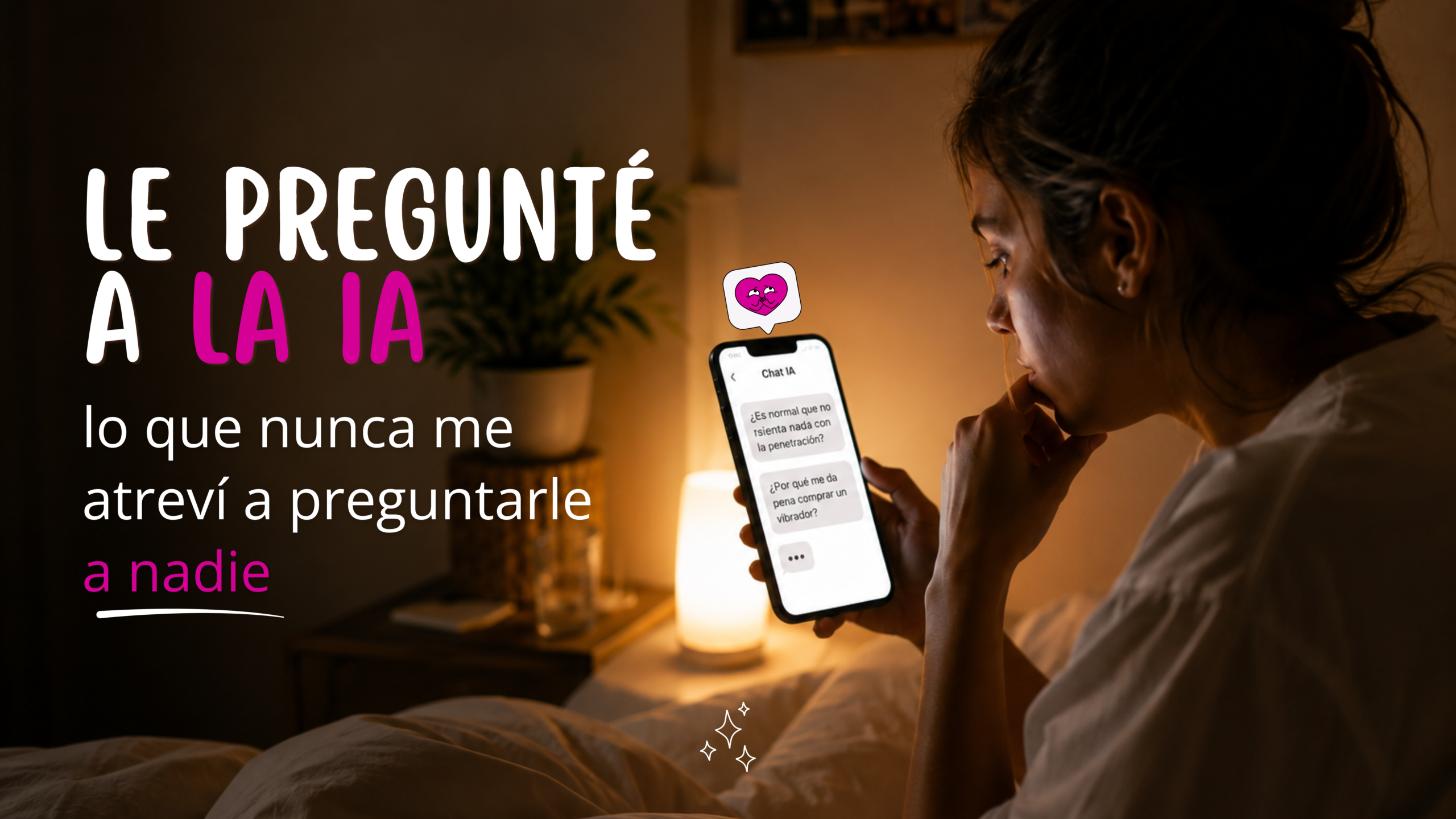 Persona en la cama usando su celular para comprar un vibrador en una tienda online